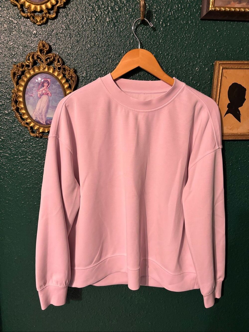 Lululemon Softstreme Crewneck Oversized Pullover Sz Large Pink Organza